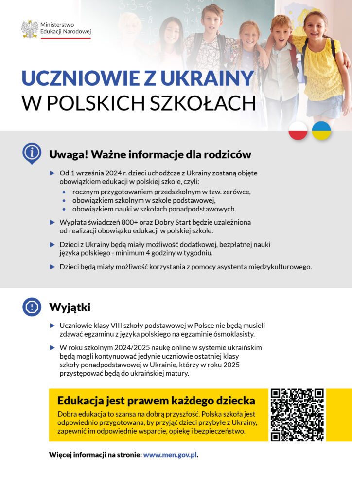 Uczniowie z Ukrainy w polskich szkołach