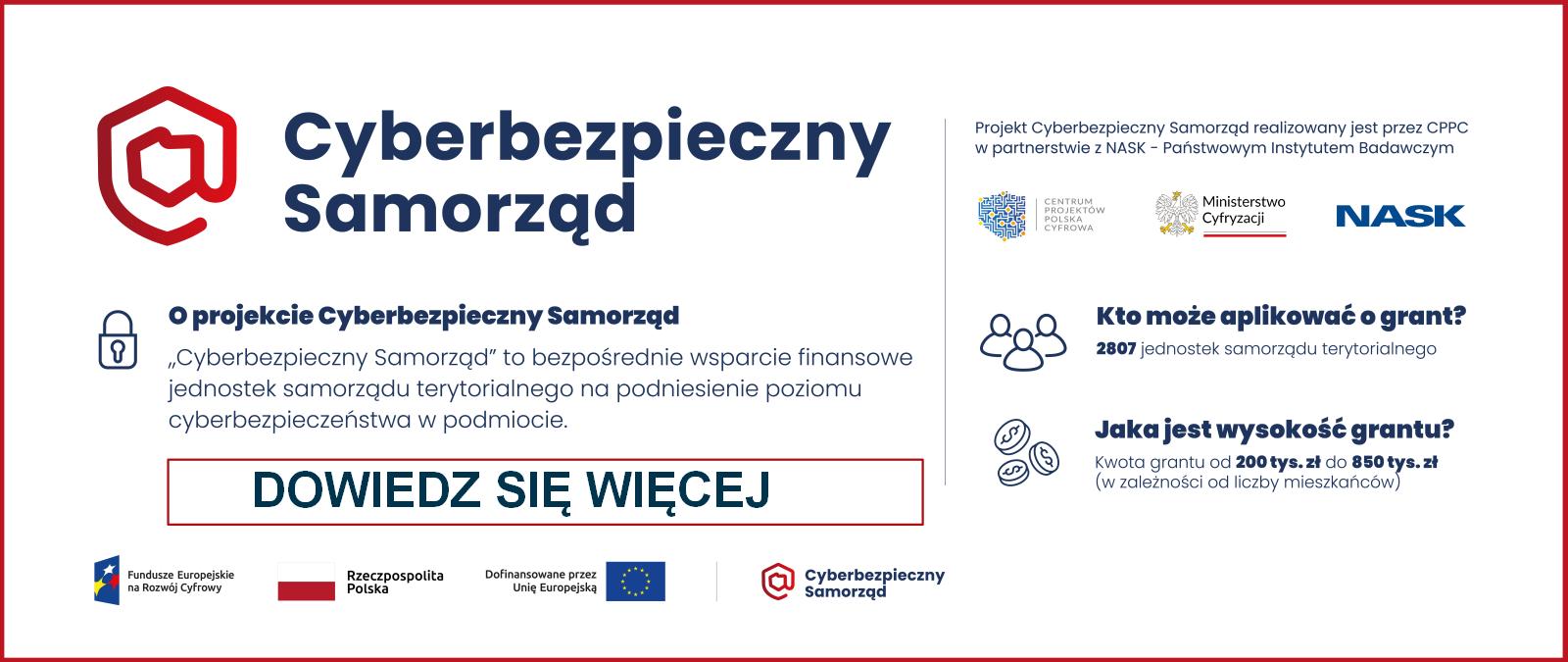 Baner informacyjny - Cyberbezpieczny samorząd