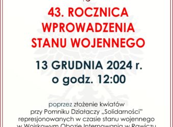 43. rocznica wprowadzenia w Polsce stanu wojennego