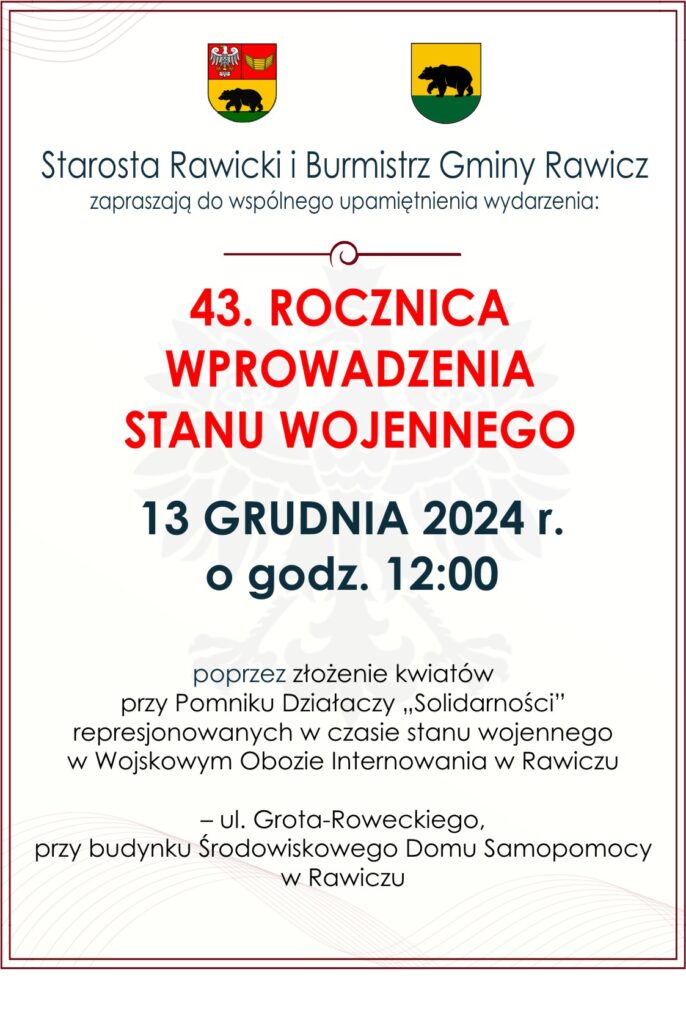 43. rocznica wprowadzenia w Polsce stanu wojennego